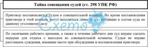 Нарушена тайна совещания судей