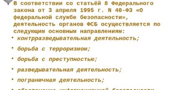 Ст16 2 федерального закона о фсб