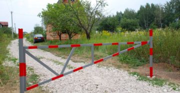 Установка шлагбаумана в снт