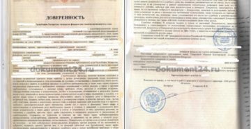Копия доверенности представителя
